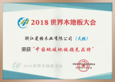 贡献巨大 作用突出：2018世界木地板大会对天格全方位表彰