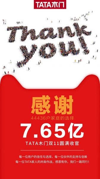 44436个家庭选择了TATA木门