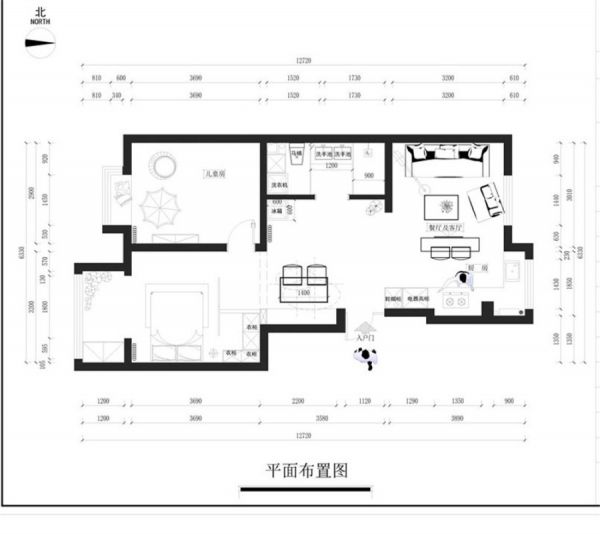 今朝装饰现代简约风120平