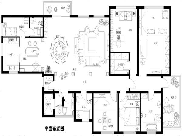 西山华府简欧风格效果图，自然朴实恰到好处