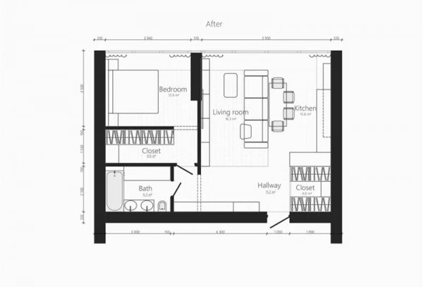 74㎡以灰色为主调,构建出理想住宅