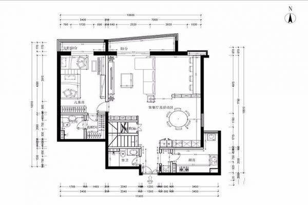 【富力城】美式 跃层/loft 250㎡