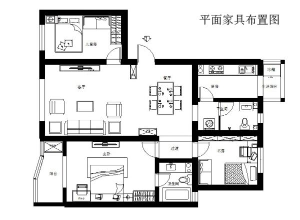 旗舰凯旋120平米中式古典风格