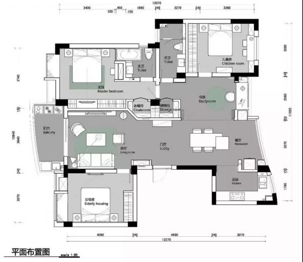 120㎡的大四房,花17万就装修好了。