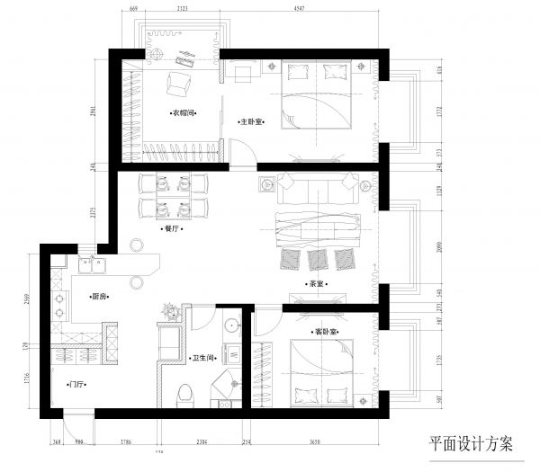 中海城圣朝菲(128平)新中式风格案例赏析