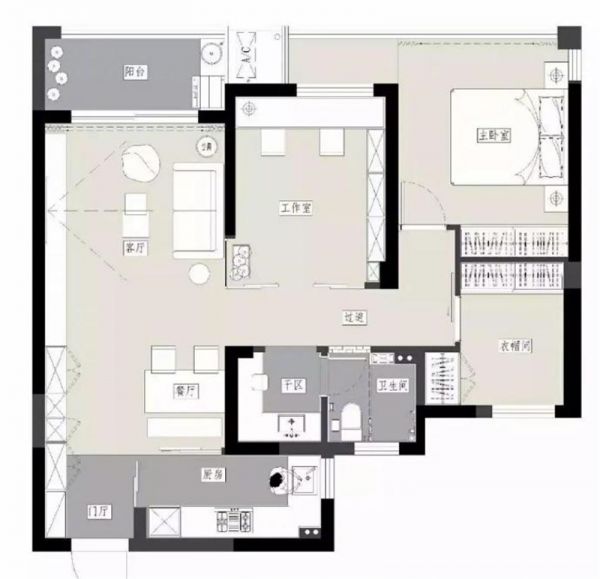 100㎡的小家,居住品质感得到了大大的提升