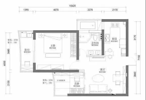 62㎡ 卧室阳台改书房，紧凑而又实用的家