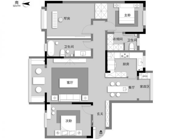 用9万把110㎡房子装修成这样,客厅大气又美