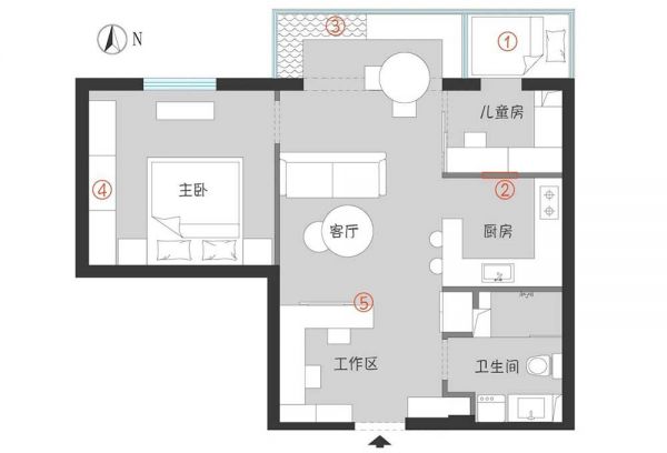 8万装修52平米简约温馨小户型,功能强大
